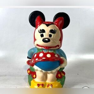 1979 Mickey and Minnie Mouse - VINTAGE Two Side Turnabout COOKIE JAR